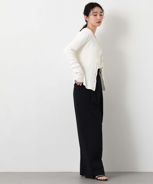 Gready Brilliant（グレディブリリアン）の「リブＶネックカーディガン（カーディガン/ボレロ・レディース・トップグレー/オフホワイト/レッド・FREE）」の5枚目の写真