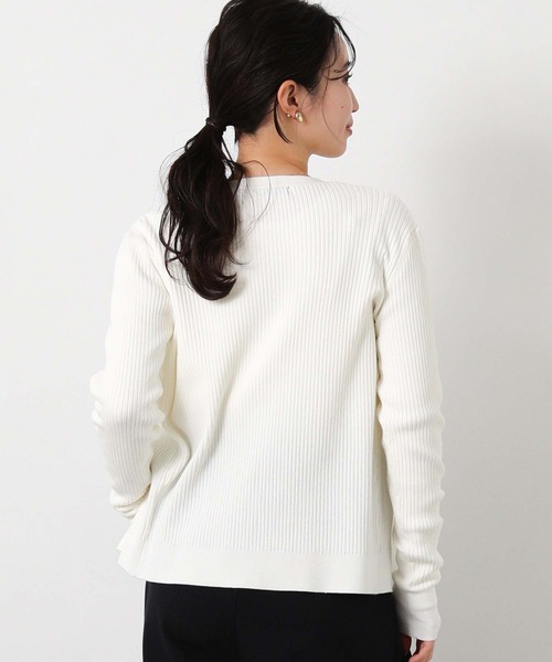 Gready Brilliant（グレディブリリアン）の「リブＶネックカーディガン（カーディガン/ボレロ・レディース・トップグレー/オフホワイト/レッド・FREE）」の10枚目の写真