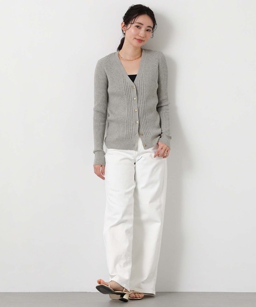 Gready Brilliant（グレディブリリアン）の「リブＶネックカーディガン（カーディガン/ボレロ・レディース・トップグレー/オフホワイト/レッド・FREE）」の13枚目の写真