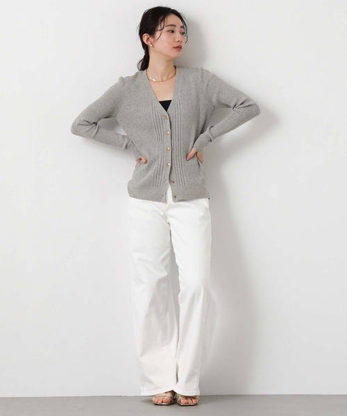Gready Brilliant（グレディブリリアン）の「リブＶネックカーディガン（カーディガン/ボレロ・レディース・トップグレー/オフホワイト/レッド・FREE）」の16枚目の写真