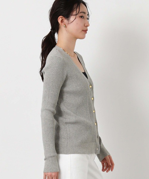 Gready Brilliant（グレディブリリアン）の「リブＶネックカーディガン（カーディガン/ボレロ・レディース・トップグレー/オフホワイト/レッド・FREE）」の18枚目の写真