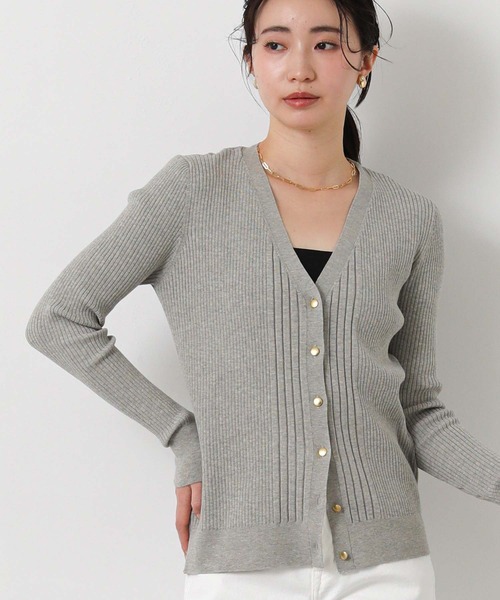 Gready Brilliant（グレディブリリアン）の「リブＶネックカーディガン（カーディガン/ボレロ・レディース・トップグレー/オフホワイト/レッド・FREE）」の20枚目の写真