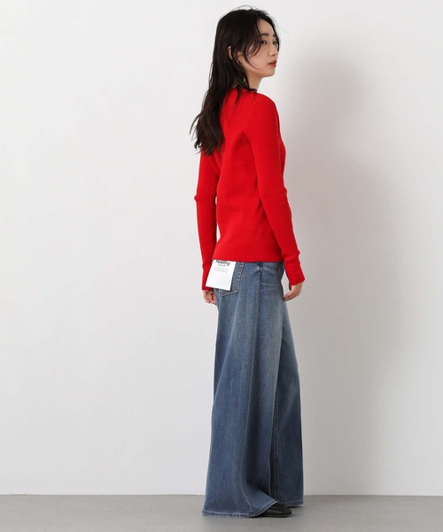 Gready Brilliant（グレディブリリアン）の「リブＶネックカーディガン（カーディガン/ボレロ・レディース・トップグレー/オフホワイト/レッド・FREE）」の22枚目の写真