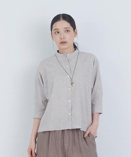 ADIEU TRISTESSE(アデュートリステス)の「コットンリネンブラウス(シャツ/ブラウス・レディース・ピンク系その他/ベージュ系その他/ブルー系その他・38)」の2枚目の写真