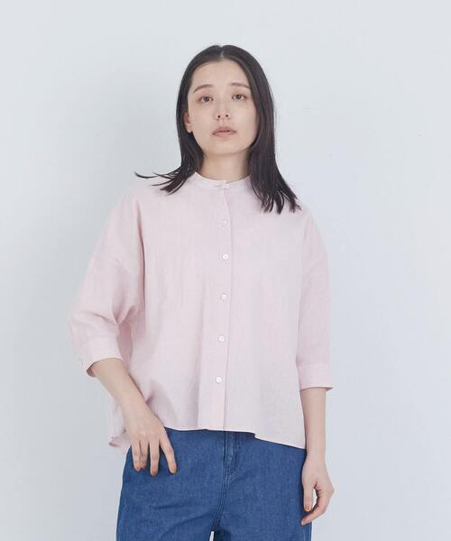 ADIEU TRISTESSE(アデュートリステス)の「コットンリネンブラウス(シャツ/ブラウス・レディース・ピンク系その他/ベージュ系その他/ブルー系その他・38)」の1枚目の写真