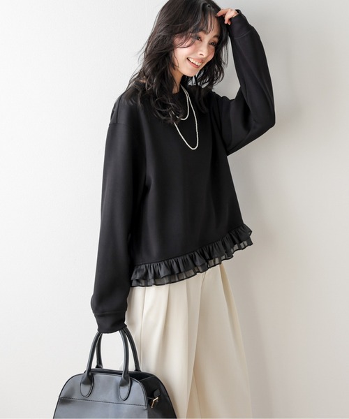 La-gemme（ラジェム）の「裾フリル プルオーバー（Tシャツ/カットソー・レディース・ホワイト/グレー/ブラック・フリー）」の14枚目の写真