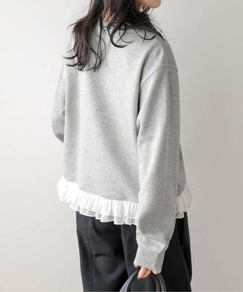 La-gemme（ラジェム）の「裾フリル プルオーバー（Tシャツ/カットソー・レディース・ホワイト/グレー/ブラック・フリー）」の8枚目の写真