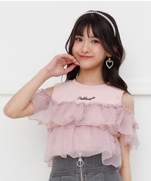 PINKHUNT | PINKHUNT シアーフリルドッキングTシャツ 1444K(Tシャツ/カットソー)