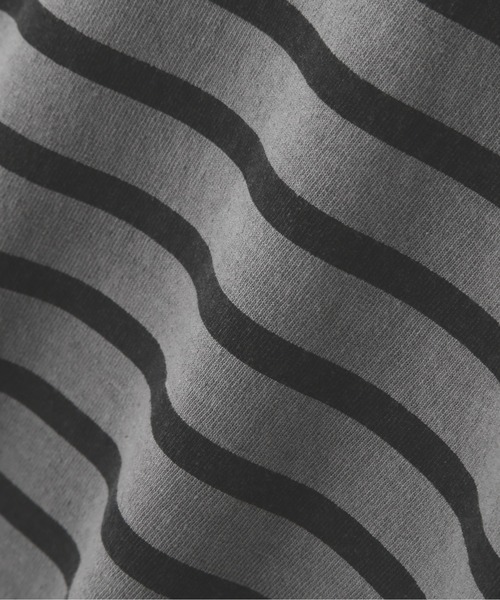 MHL.（エムエイチエル）の「BELGIAN LINEN COTTON JERSEY（Tシャツ/カットソー・メンズ・チャコール/ナチュラル・LARGE/MEDIUM）」の9枚目の写真