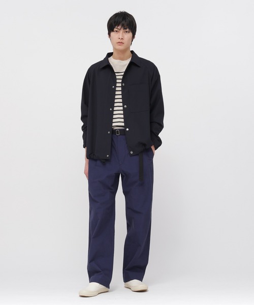 MHL.（エムエイチエル）の「BELGIAN LINEN COTTON JERSEY（Tシャツ/カットソー・メンズ・チャコール/ナチュラル・LARGE/MEDIUM）」の13枚目の写真