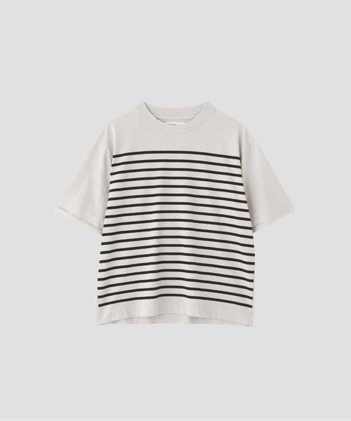 MHL.（エムエイチエル）の「BELGIAN LINEN COTTON JERSEY（Tシャツ/カットソー・メンズ・チャコール/ナチュラル・LARGE/MEDIUM）」の14枚目の写真