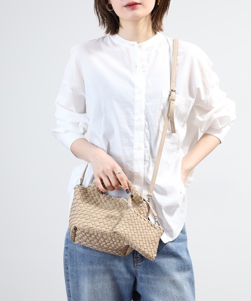 quay（キー）の「メッシュ ミニバッグ 2way ネオプレーン（ハンドバッグ・レディース・ダークブラウン/アイボリー/グレー/ブラウン/ブラック/カーキ/ベージュ・FREE）」の20枚目の写真