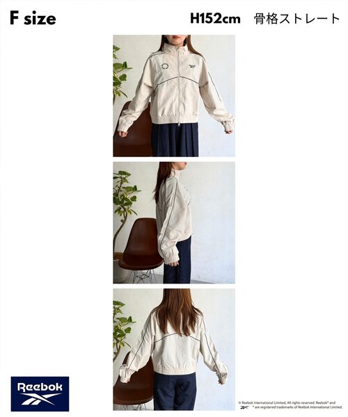 Reebok（リーボック）の「【Reebok】ナイロンブルゾン（ブルゾン・レディース・ネイビー/アイボリー/チャコールグレー・FREE）」の4枚目の写真