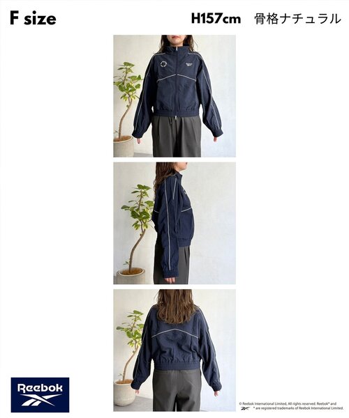 Reebok（リーボック）の「【Reebok】ナイロンブルゾン（ブルゾン・レディース・ネイビー/アイボリー/チャコールグレー・FREE）」の5枚目の写真