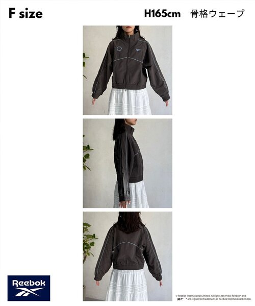Reebok（リーボック）の「【Reebok】ナイロンブルゾン（ブルゾン・レディース・ネイビー/アイボリー/チャコールグレー・FREE）」の6枚目の写真