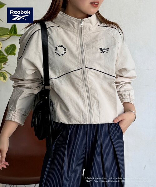 Reebok（リーボック）の「【Reebok】ナイロンブルゾン（ブルゾン・レディース・ネイビー/アイボリー/チャコールグレー・FREE）」の7枚目の写真