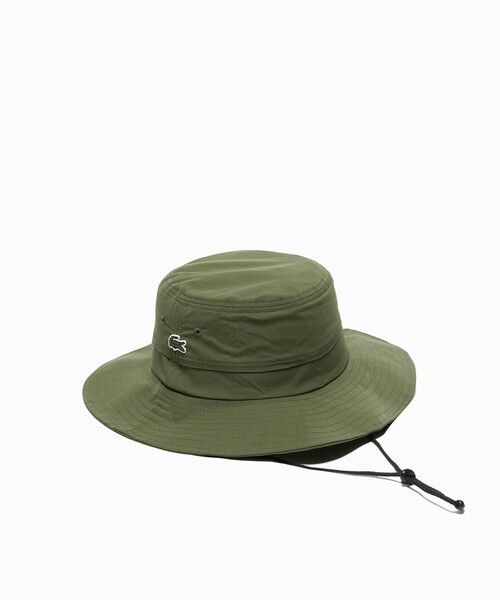 LACOSTE（ラコステ）の「ワンポイント撥水サファリハット（ハット・メンズ・ブラック/モスグリーン/ベージュ・58cm）」の3枚目の写真