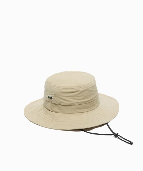 LACOSTE（ラコステ）の「ワンポイント撥水サファリハット（ハット・メンズ・ブラック/モスグリーン/ベージュ・58cm）」の4枚目の写真