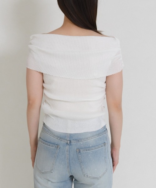 MISCH MASCH（ミッシュマッシュ）の「2026春夏新作 一部店舗限定 ニュアンスオフショルニット（ニット/セーター・レディース・ブラック/イエロー/ホワイト・ﾌﾘ-）」の21枚目の写真