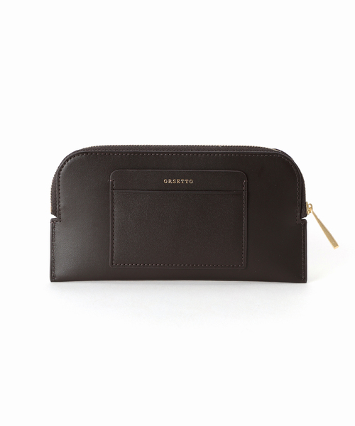 ORSETTO（オルセット）の「ORSETTO オルセット フラグメントケース ロゴカラー別注 W185 H95mm（財布・レディース・ブラウン・FREE）」の4枚目の写真
