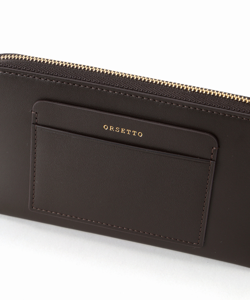 ORSETTO（オルセット）の「ORSETTO オルセット フラグメントケース ロゴカラー別注 W185 H95mm（財布・レディース・ブラウン・FREE）」の5枚目の写真