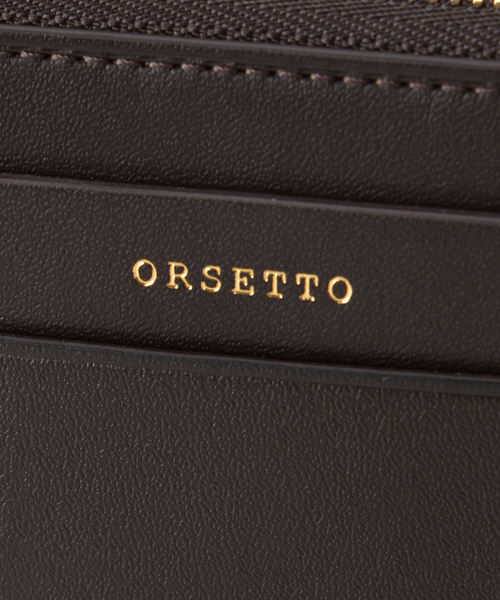 ORSETTO（オルセット）の「ORSETTO オルセット フラグメントケース ロゴカラー別注 W185 H95mm（財布・レディース・ブラウン・FREE）」の6枚目の写真