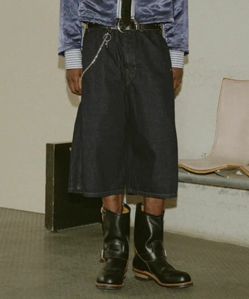 JIEDA(ジエダ)の「【Jieda/ジエダ】3D 3/4 DENIM PANTS(デニムパンツ・メンズ・ブラック/インディゴブルー・2/1)」の3枚目の写真