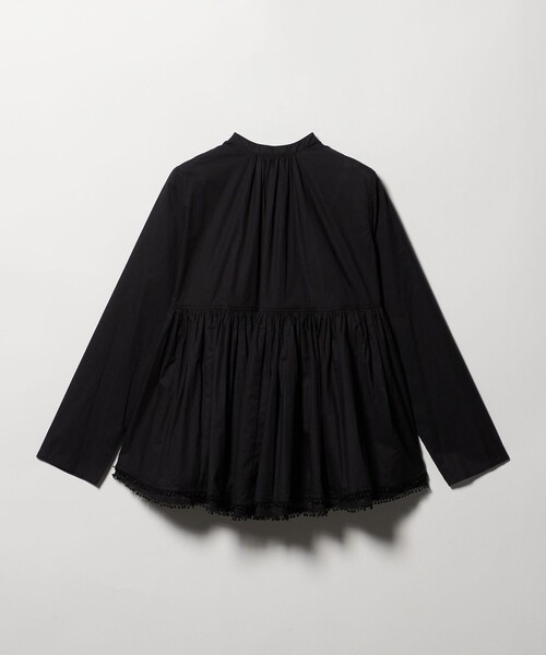 dahl'ia（ダリア）の「＜dahl’ia＞ヘム フレア ブラウス（シャツ/ブラウス・レディース・ホワイト/ブラック・FREE）」の3枚目の写真