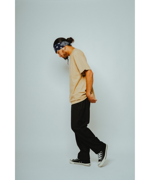 BIG MIKE（ビッグマイク）の「BIG MIKE ビックマイク/ ピグメント鹿の子 半袖 サングラスポケットTシャツ // 102628760（Tシャツ/カットソー・メンズ・サンドベージュ/スミクロ/ライトグレー/ダークブルー・MEDIUM/X-LARGE/LARGE）」の10枚目の写真