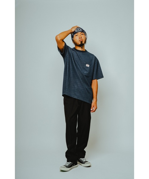 BIG MIKE（ビッグマイク）の「BIG MIKE ビックマイク/ ピグメント鹿の子 半袖 サングラスポケットTシャツ // 102628760（Tシャツ/カットソー・メンズ・サンドベージュ/スミクロ/ライトグレー/ダークブルー・MEDIUM/X-LARGE/LARGE）」の13枚目の写真
