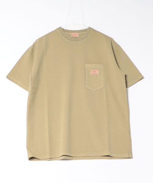 BIG MIKE（ビッグマイク）の「BIG MIKE ビックマイク/ ピグメント鹿の子 半袖 サングラスポケットTシャツ // 102628760（Tシャツ/カットソー・メンズ・サンドベージュ/スミクロ/ライトグレー/ダークブルー・MEDIUM/X-LARGE/LARGE）」の17枚目の写真
