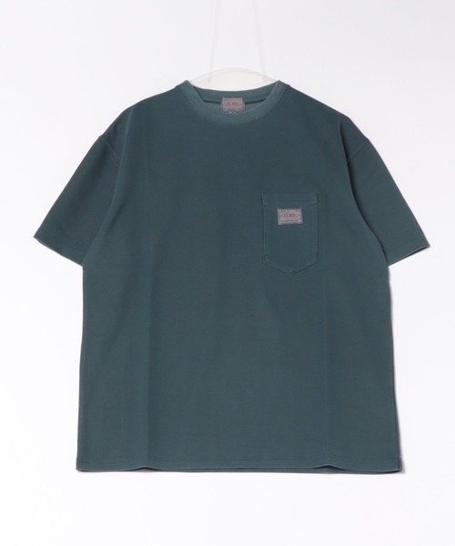 BIG MIKE（ビッグマイク）の「BIG MIKE ビックマイク/ ピグメント鹿の子 半袖 サングラスポケットTシャツ // 102628760（Tシャツ/カットソー・メンズ・サンドベージュ/スミクロ/ライトグレー/ダークブルー・MEDIUM/X-LARGE/LARGE）」の18枚目の写真