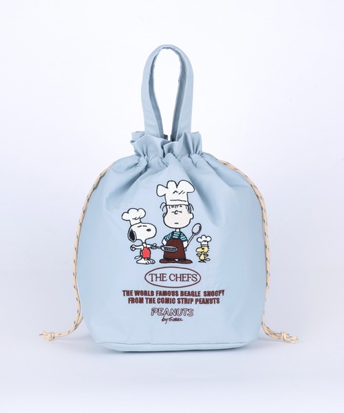 PEANUTS（ピーナッツ）の「PEANUTS 保冷巾着トート（トートバッグ・レディース・ブラック/サックスブルー/ベージュ/シルバー・FREE）」の3枚目の写真