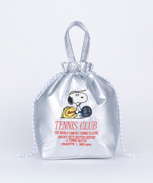 PEANUTS（ピーナッツ）の「PEANUTS 保冷巾着トート（トートバッグ・レディース・ブラック/サックスブルー/ベージュ/シルバー・FREE）」の4枚目の写真