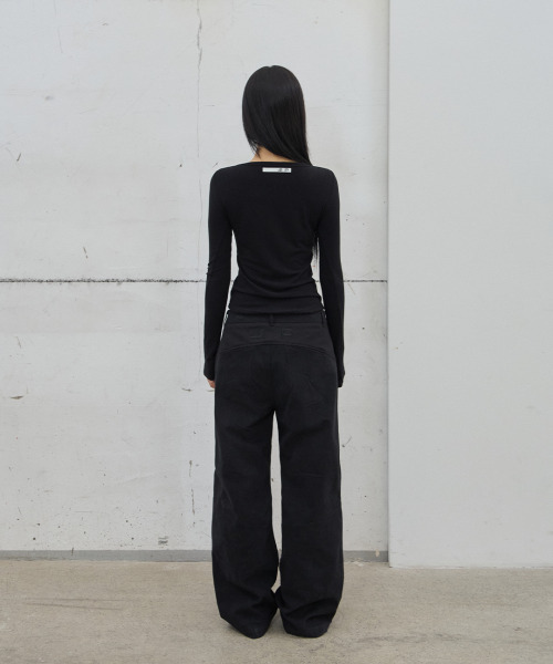 41PRAY(サイルプレイ)の「Long-Sleeve Button Cardigan / Black(カーディガン/ボレロ・レディース・ブラック・OS)」の4枚目の写真