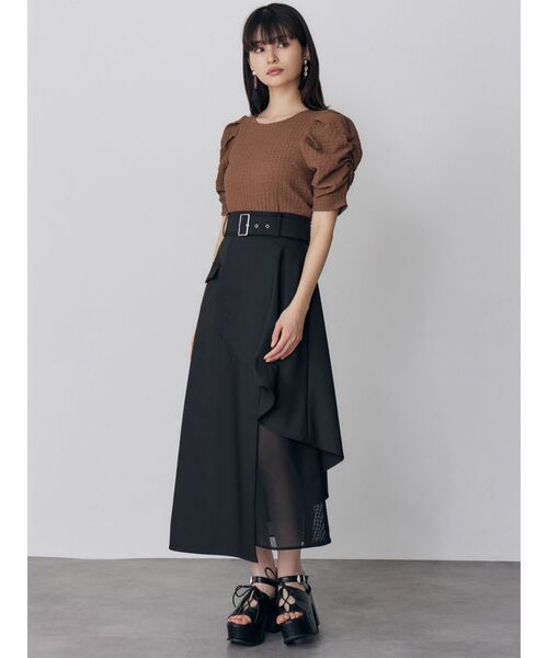 MURUA（ムルーア）の「レースアップデザインサンダル（サンダル・レディース・ブラック/アイボリー・22.5/23.5/24.5）」の5枚目の写真