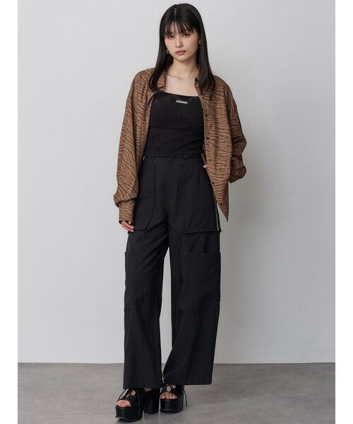 MURUA（ムルーア）の「レースアップデザインサンダル（サンダル・レディース・ブラック/アイボリー・22.5/23.5/24.5）」の12枚目の写真