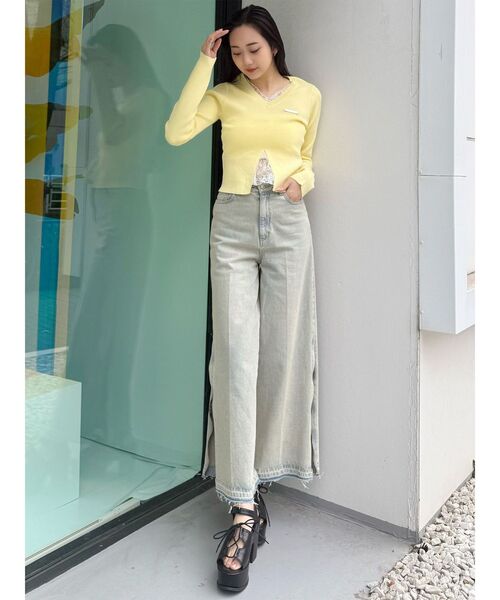 MURUA（ムルーア）の「レースアップデザインサンダル（サンダル・レディース・ブラック/アイボリー・22.5/23.5/24.5）」の14枚目の写真