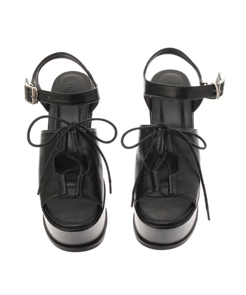 MURUA（ムルーア）の「レースアップデザインサンダル（サンダル・レディース・ブラック/アイボリー・22.5/23.5/24.5）」の20枚目の写真