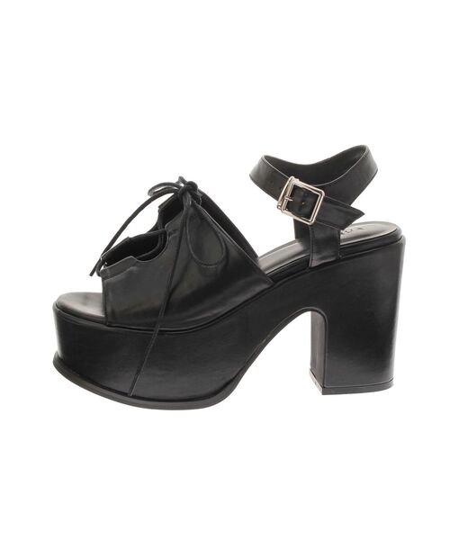 MURUA（ムルーア）の「レースアップデザインサンダル（サンダル・レディース・ブラック/アイボリー・22.5/23.5/24.5）」の21枚目の写真