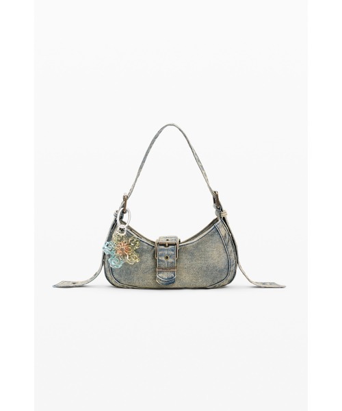 Desigual(デシグアル)の「Washed Denim Mini Shoulder Bag /ウォッシュドデニム ミニショルダーバッグ(ショルダーバッグ・レディース・グリーン・FREE)」の2枚目の写真