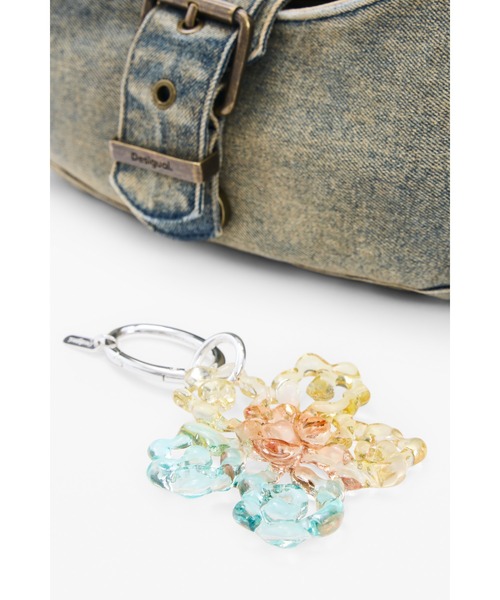 Desigual(デシグアル)の「Washed Denim Mini Shoulder Bag /ウォッシュドデニム ミニショルダーバッグ(ショルダーバッグ・レディース・グリーン・FREE)」の4枚目の写真