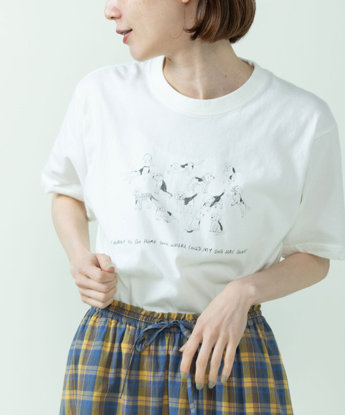 PAR ICI（パーリッシィ）の「【WEB限定】A lot of beagles T-shirt（Tシャツ/カットソー・レディース・サックスブルー/ホワイト/ピンク・FREE）」の11枚目の写真