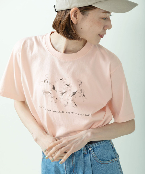 PAR ICI（パーリッシィ）の「【WEB限定】A lot of beagles T-shirt（Tシャツ/カットソー・レディース・サックスブルー/ホワイト/ピンク・FREE）」の20枚目の写真