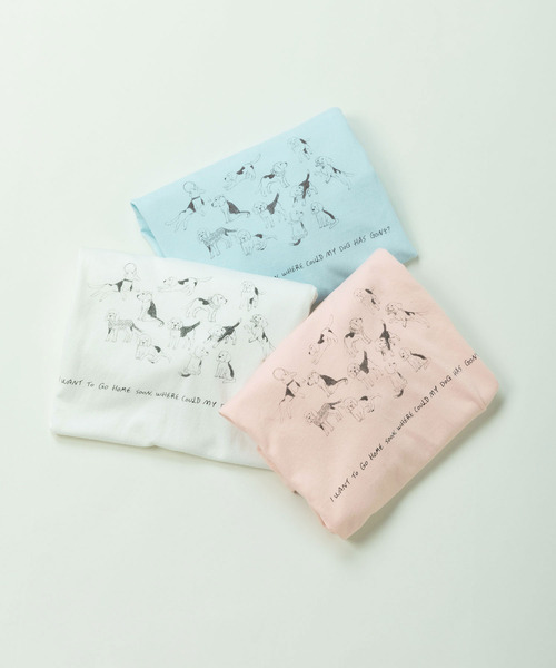 PAR ICI（パーリッシィ）の「【WEB限定】A lot of beagles T-shirt（Tシャツ/カットソー・レディース・サックスブルー/ホワイト/ピンク・FREE）」の8枚目の写真