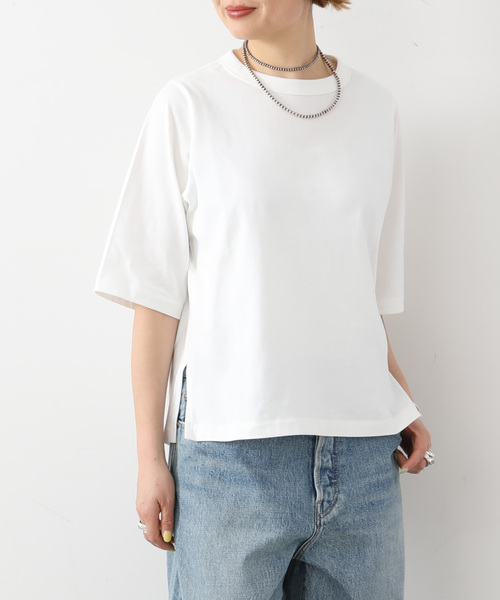 JOURNAL STANDARD LUXE（ジャーナルスタンダード　ラックス）の「クラシックテンジク クルーネックT（Tシャツ/カットソー・レディース・ブラック/サックスブルー/ホワイト/ライトグレー・MEDIUM/SMALL）」の21枚目の写真