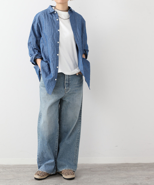 JOURNAL STANDARD LUXE（ジャーナルスタンダード　ラックス）の「クラシックテンジク クルーネックT（Tシャツ/カットソー・レディース・ブラック/サックスブルー/ホワイト/ライトグレー・MEDIUM/SMALL）」の22枚目の写真