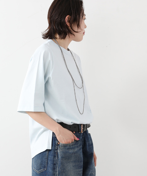 JOURNAL STANDARD LUXE（ジャーナルスタンダード　ラックス）の「クラシックテンジク クルーネックT（Tシャツ/カットソー・レディース・ブラック/サックスブルー/ホワイト/ライトグレー・MEDIUM/SMALL）」の13枚目の写真