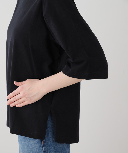 JOURNAL STANDARD LUXE（ジャーナルスタンダード　ラックス）の「クラシックテンジク クルーネックT（Tシャツ/カットソー・レディース・ブラック/サックスブルー/ホワイト/ライトグレー・MEDIUM/SMALL）」の18枚目の写真