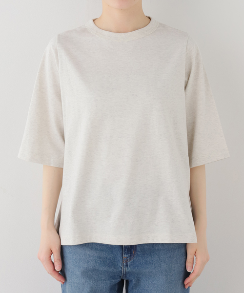 JOURNAL STANDARD LUXE（ジャーナルスタンダード　ラックス）の「クラシックテンジク クルーネックT（Tシャツ/カットソー・レディース・ブラック/サックスブルー/ホワイト/ライトグレー・MEDIUM/SMALL）」の9枚目の写真